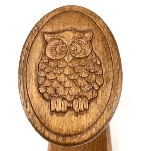 Bratton Woodcraft Owl Recipe Card Holder Note Wooden Clothespin Clip Stand - Picture 3 of 8